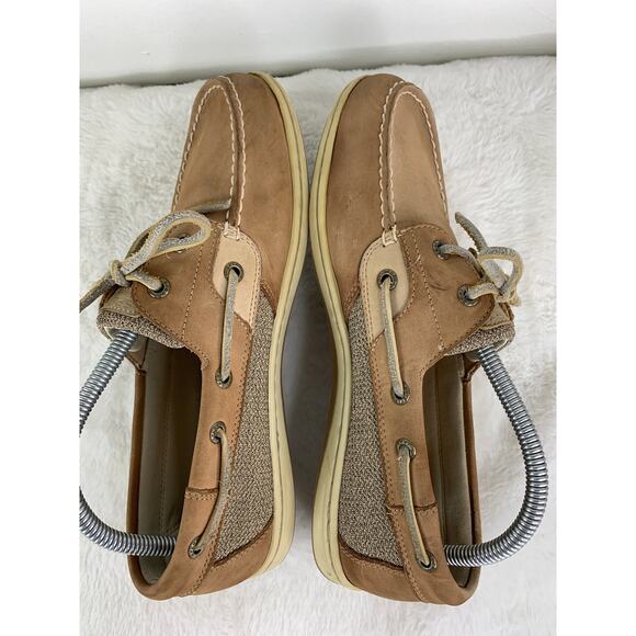 Sperry Angelfish Boat Shoes Women’s Size 10 Tan Leather STS 95588 - Picture 4 of 8
